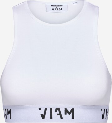 ABOUT YOU x VIAM Studio Top 'Decisive' in White: front