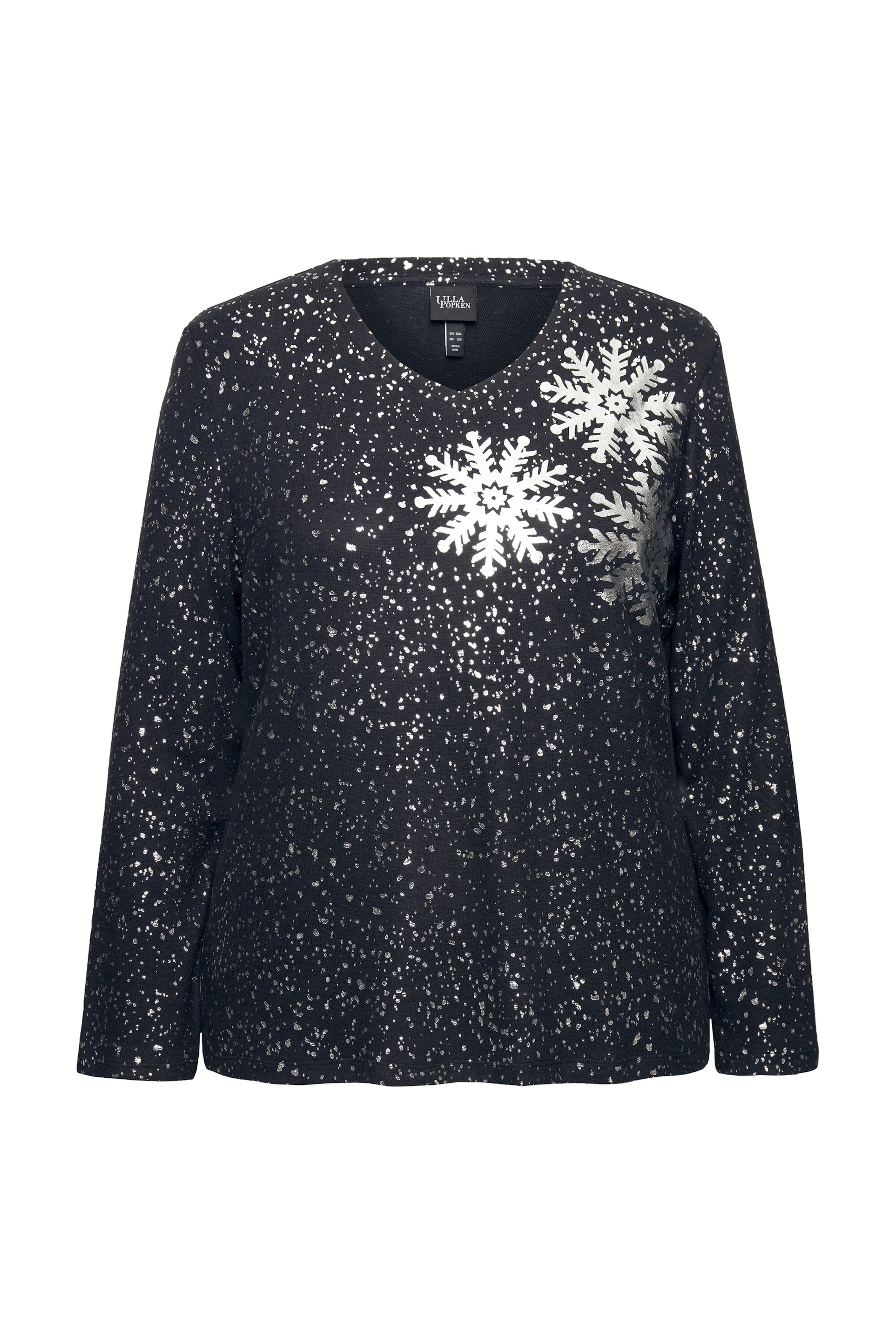 Ulla Popken Sweatshirt in Schwarz: Vorderseite