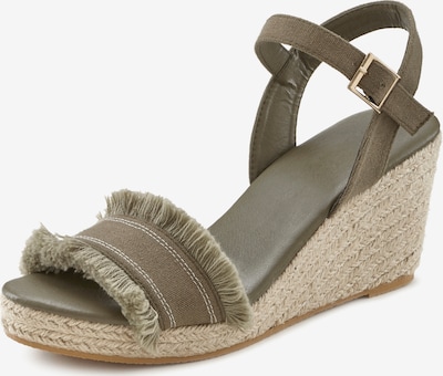 VIVANCE Strap sandal in Olive, Item view