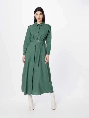Trendyol Платье-рубашка в Зеленый: спереди