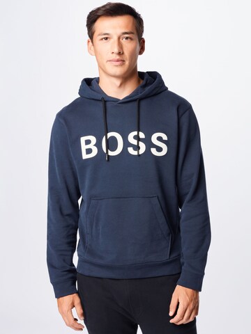 BOSS OrangeSweater majica 'Zeefast' - plava boja: prednji dio