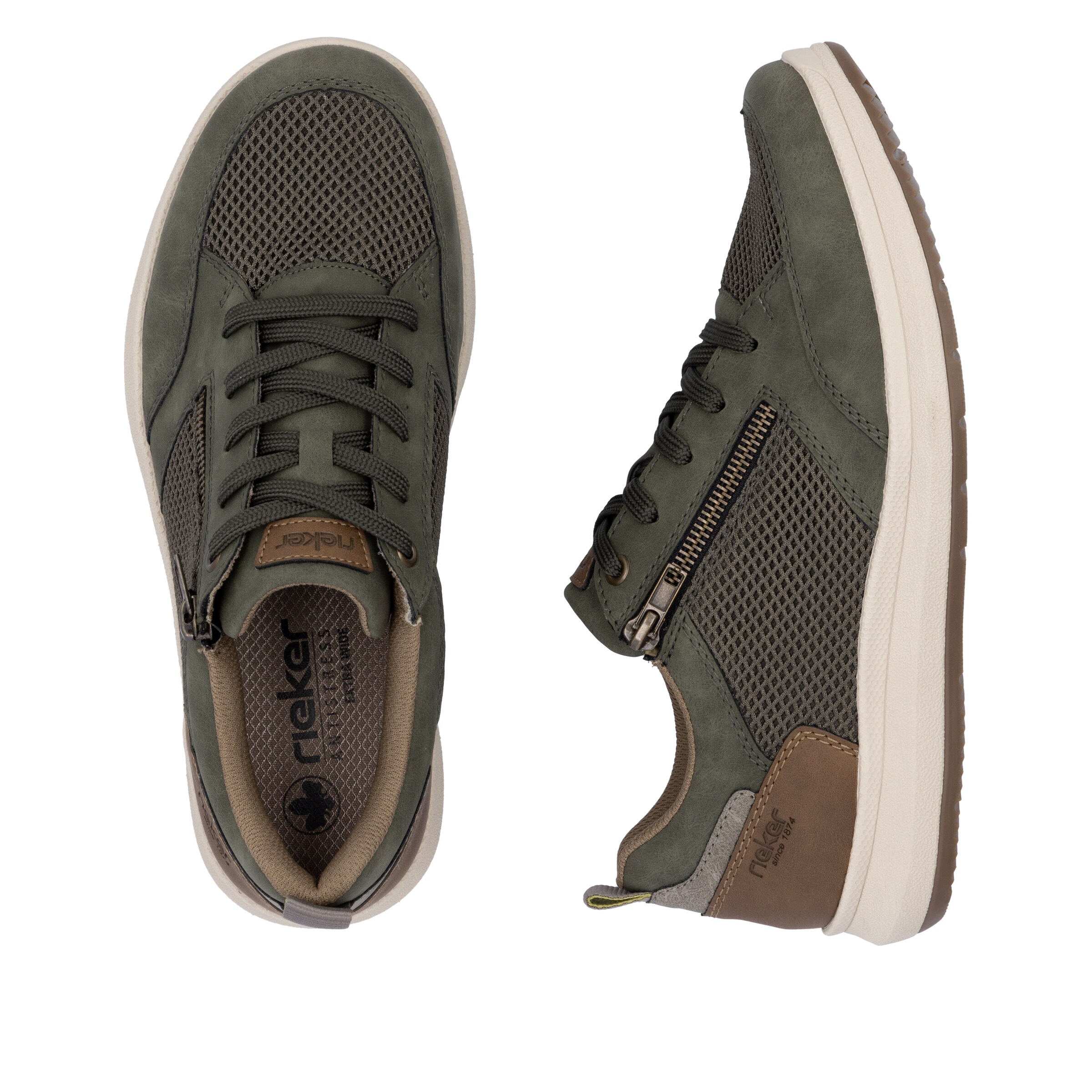 Rieker Athletic Lace-Up Shoes in Brown