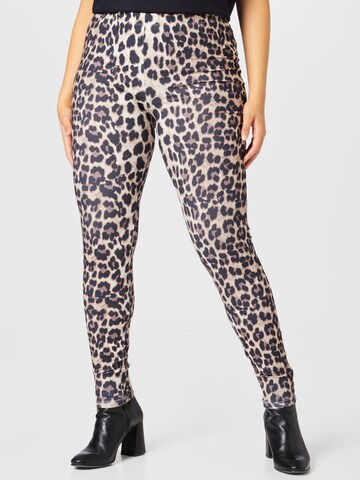 Zizzi Skinny Leggings 'Vjadan' in Beige: Vorderseite