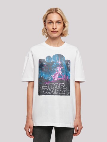 F4NT4STIC T-Shirt 'Star Wars Movie Montage' in Weiß: predná strana