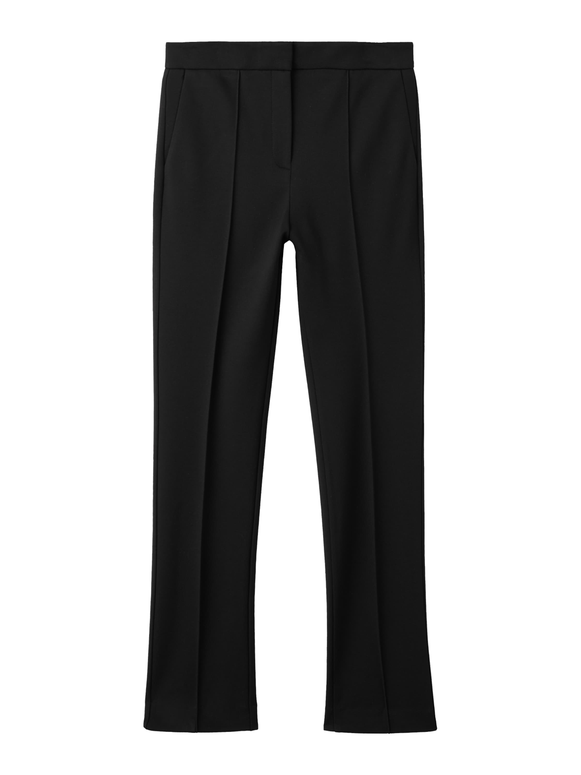 Coupe slim Pantalon à plis 'PALOMA' MANGO en noir : devant