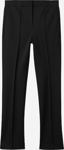 MANGO Slimfit Pressveckad byxa 'PALOMA' i svart: framsida