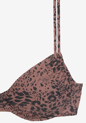 LASCANA T-shirt Bikini top in Brown