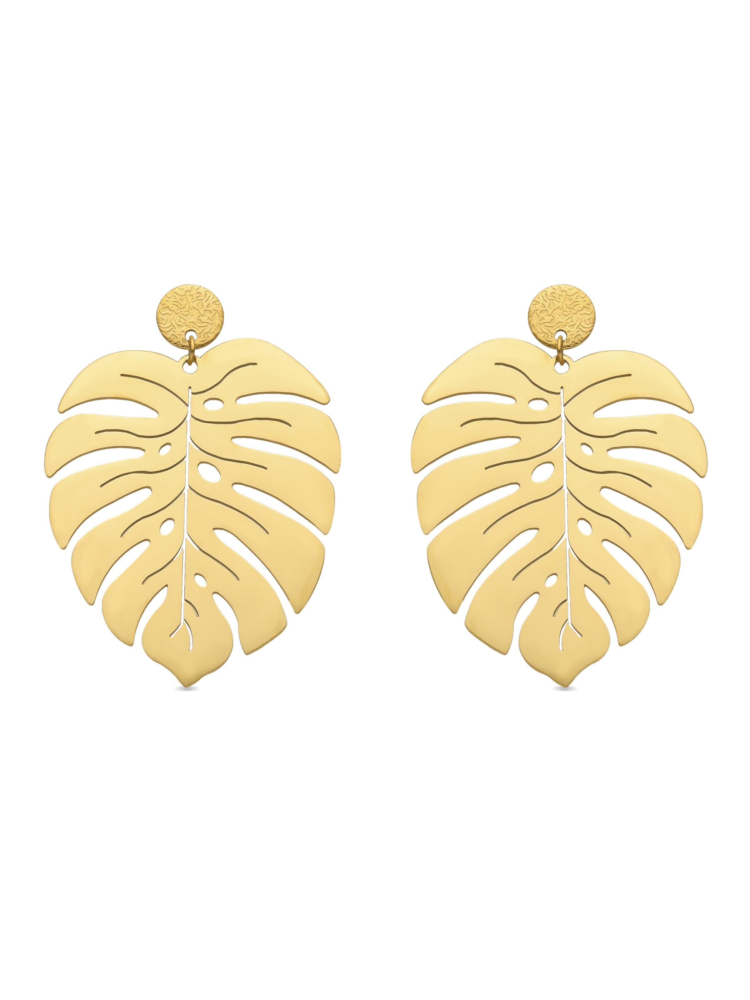 Luxenter Earrings 'Mizay' in Gold: front