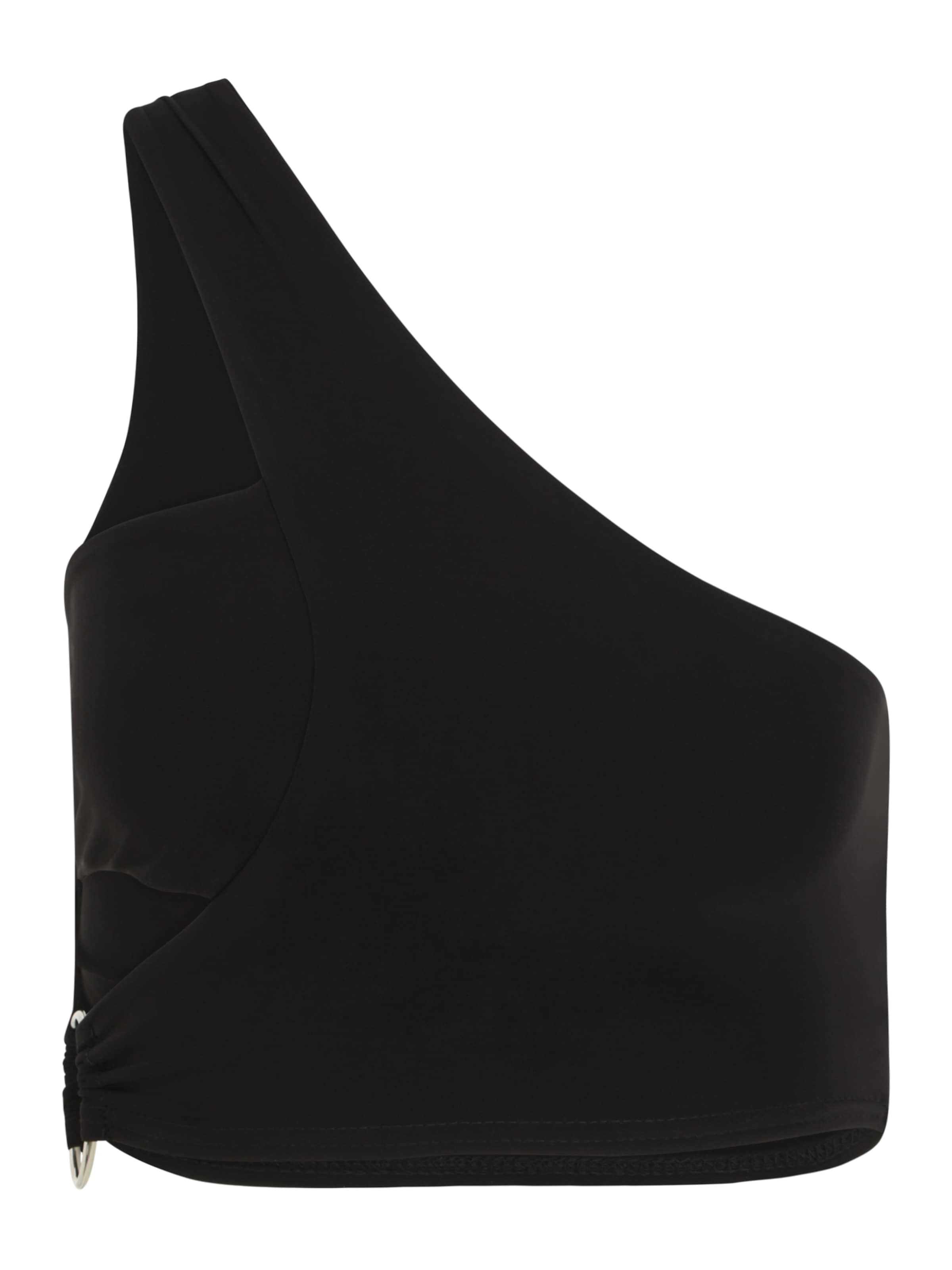 Missguided Petite Top in Black: front