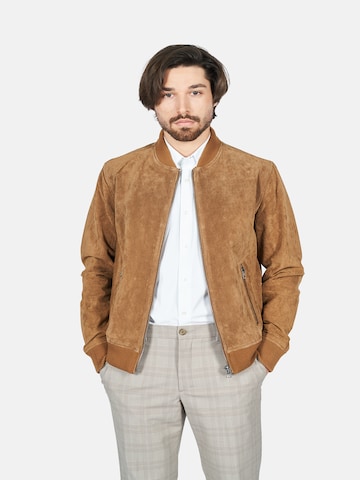 FREAKY NATION Regular fit Between-Season Jacket 'Ted' in Brown: front