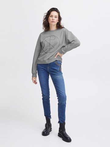 PULZ Jeans Sweatshirt 'MALLIE' in Grijs