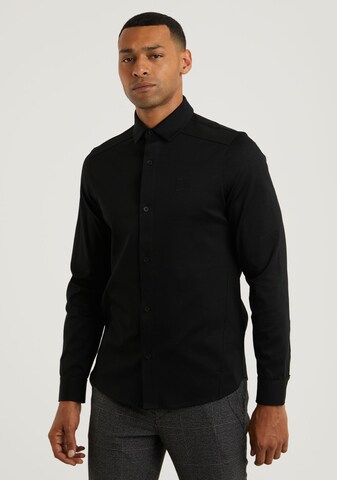 CHASIN' Slim fit Overhemd 'Archer.L Sol' in Zwart