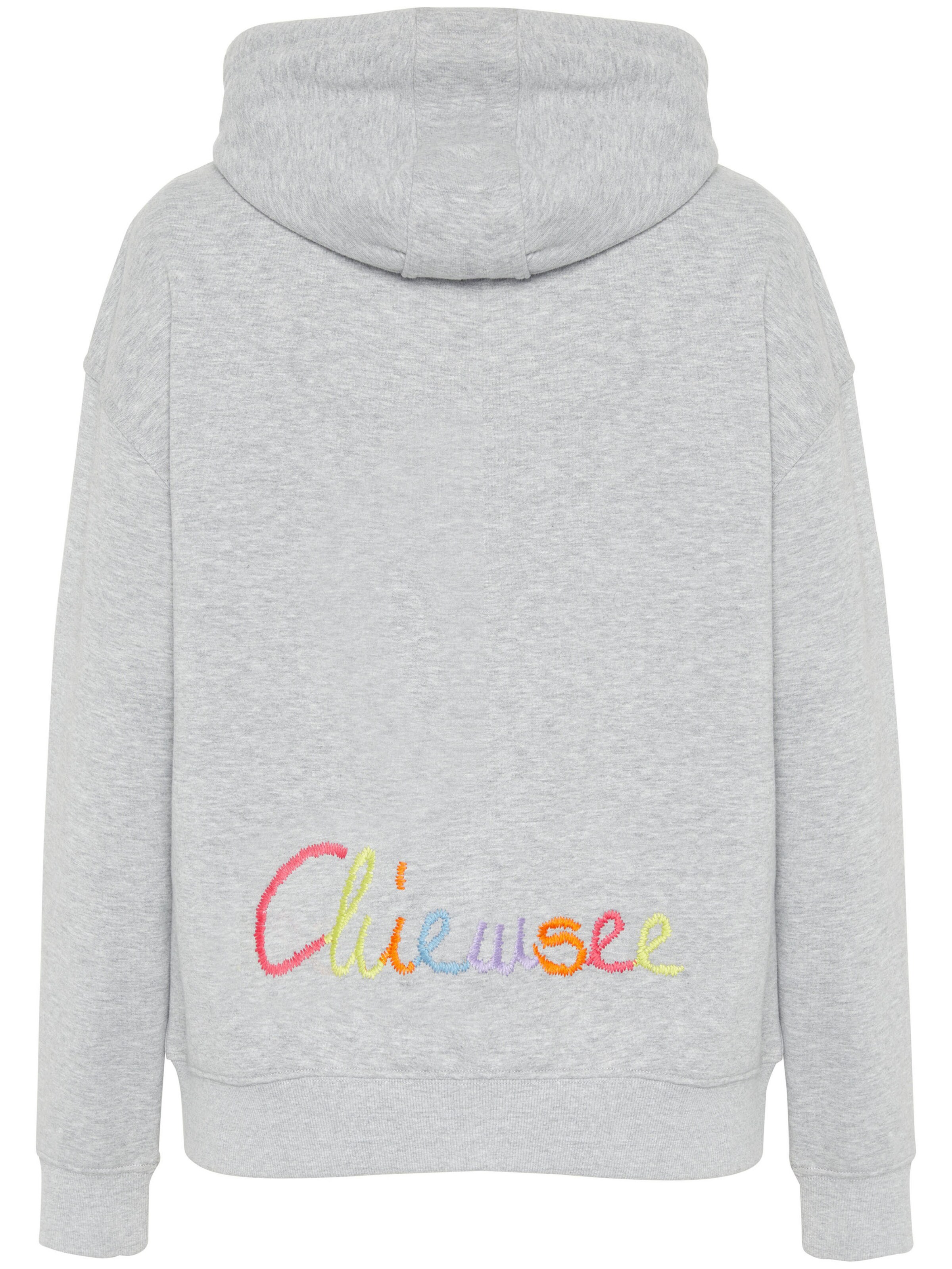 CHIEMSEE Athletic Zip-Up Hoodie in Grey