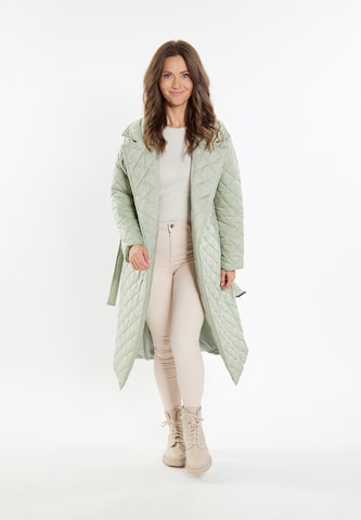 Usha Between-Seasons Coat in Green