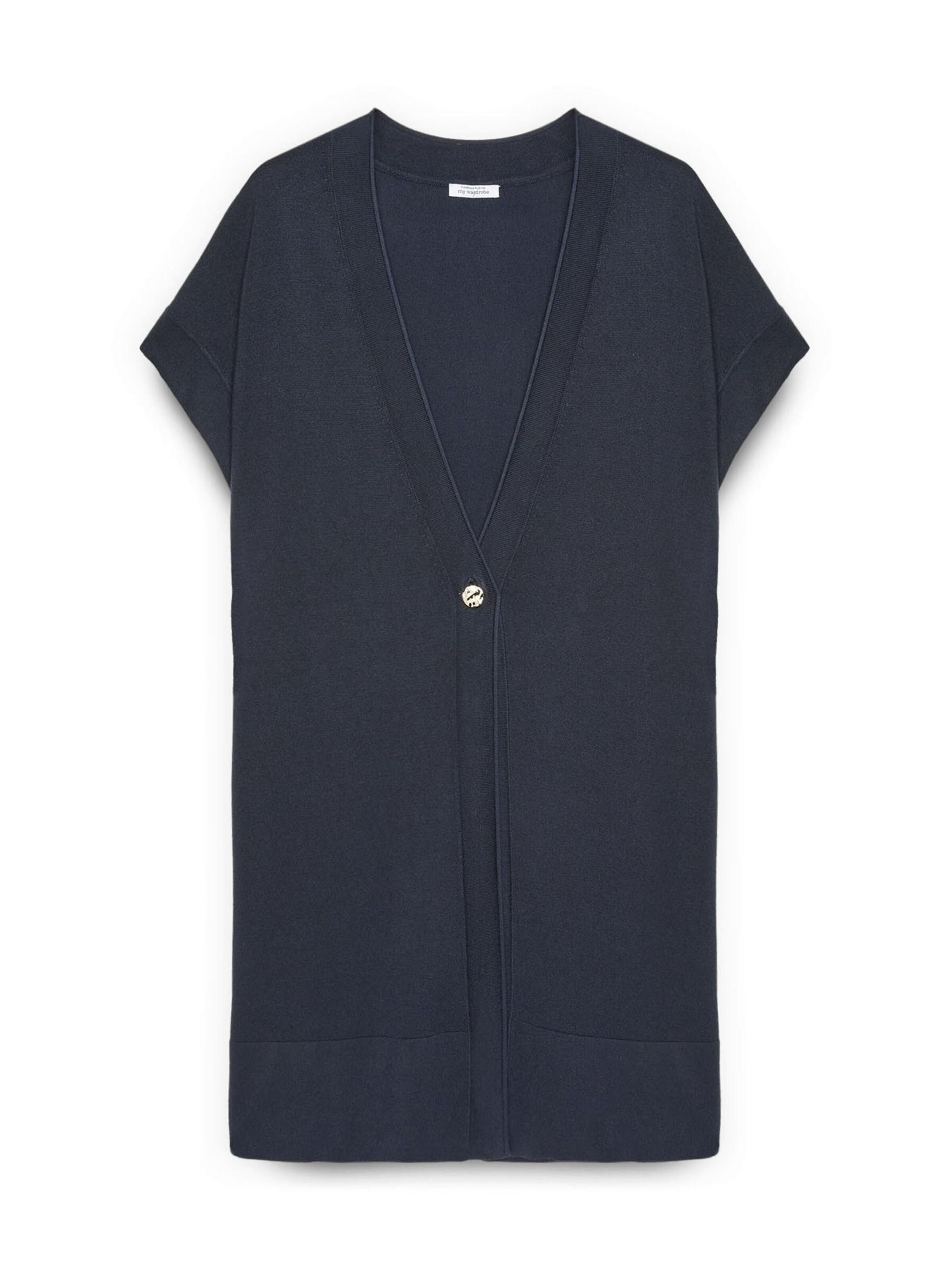Cardigan Fiorella Rubino en bleu : devant