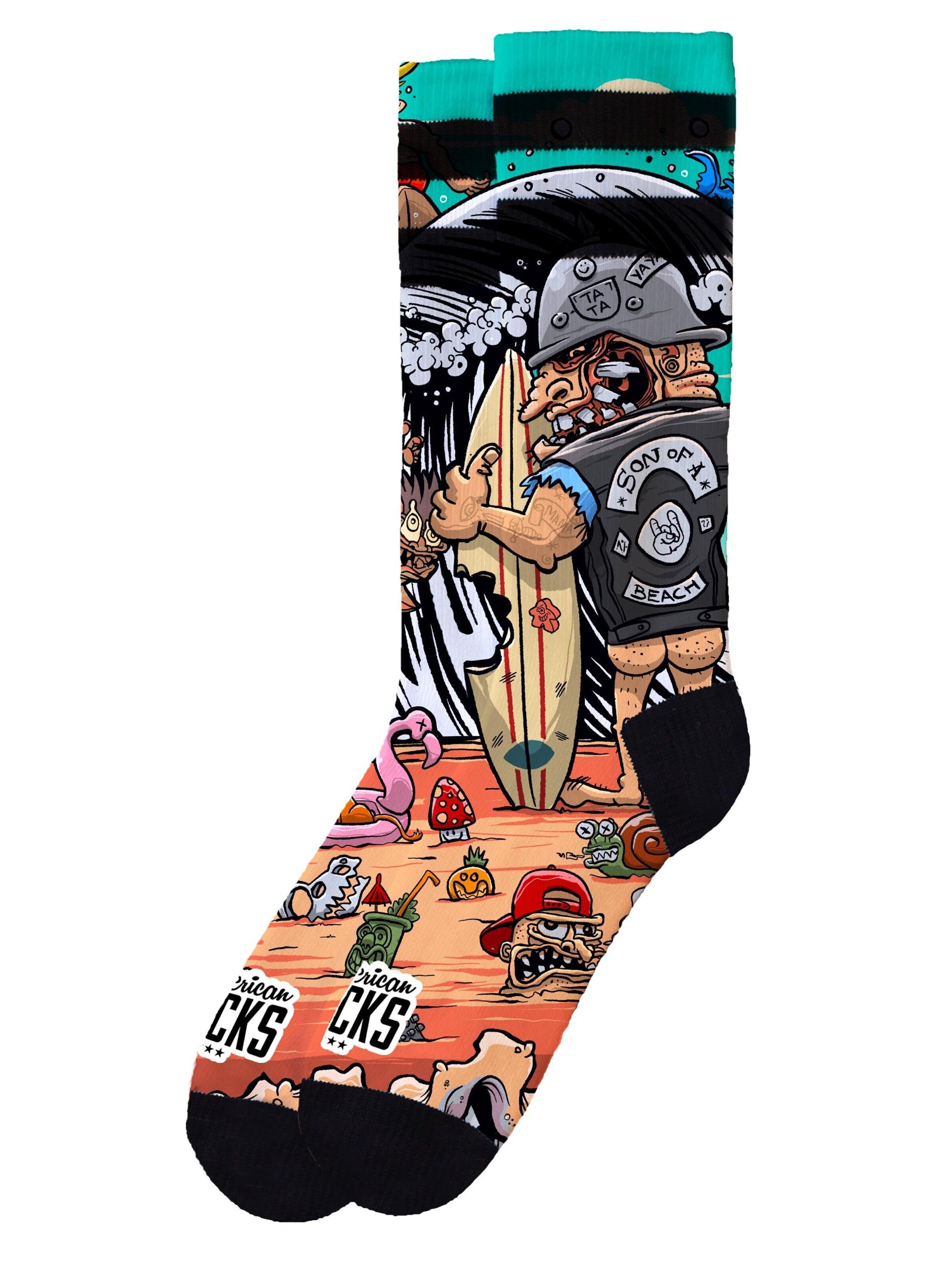 American Socks Socken 'Son of a beach'‌‌‌‌‌‌‌‌‌ in 41-46 in orange, Produktansicht