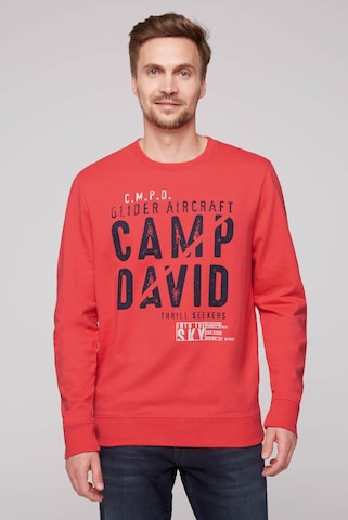 CAMP DAVID Sweatshirt in Red: front