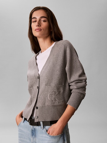 Regular Cardigan Calvin Klein Jeans en gris