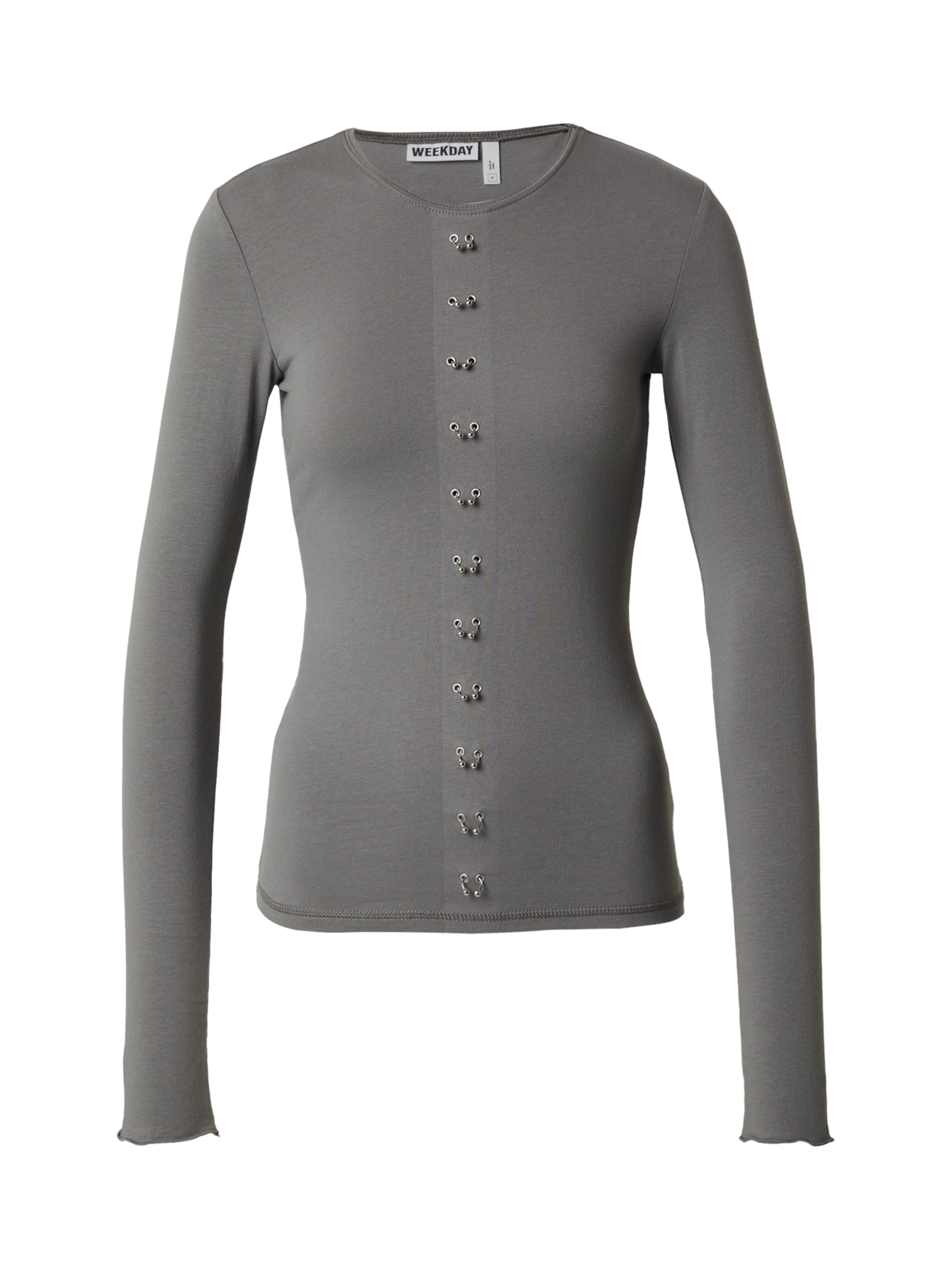 WEEKDAY Μπλουζάκι 'Louise' σε γκρι: μπροστά