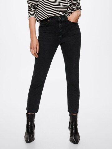 MANGO Regular Jeans 'Claudia' in Schwarz: predná strana