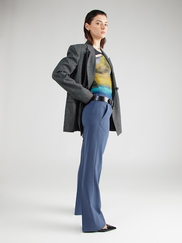 Regular Pantaloni cu dungă 'Clara' de la FIVEUNITS pe albastru