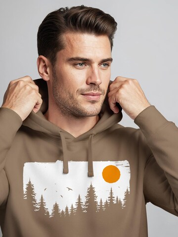 Neverless Sweatshirt 'Forest' in Brown