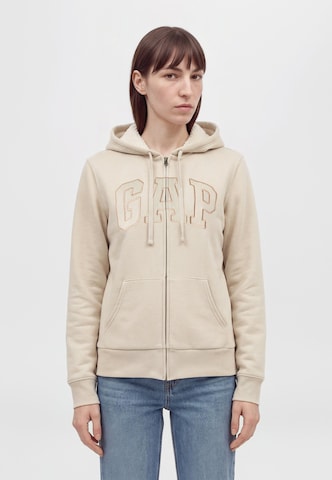 Gap Tall Sweat jacket 'FRANCHISE HERITAGE' in White: front