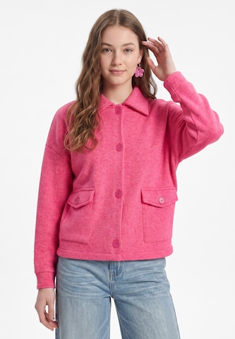 MYMO Fleece jacket in Pink: front