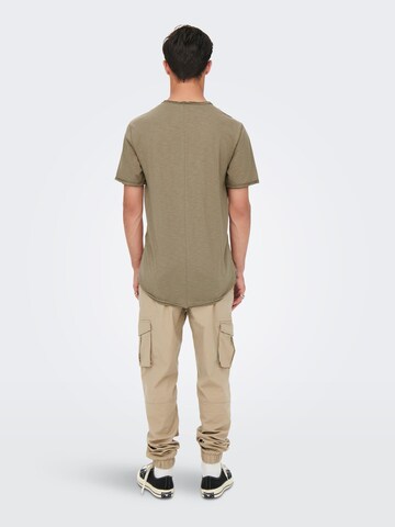 Only & Sons T-Shirt 'BENNE' in Braun