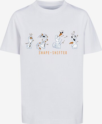 Maglietta 'Disney Frozen 2 Olaf Shape-Shifter' di F4NT4STIC in bianco: frontale