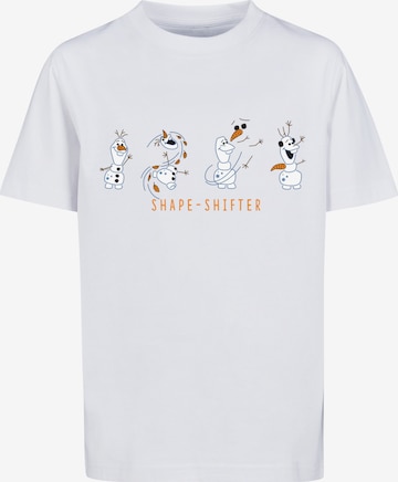 T-Shirt 'Disney Frozen 2 Olaf Shape-Shifter' F4NT4STIC en blanc : devant