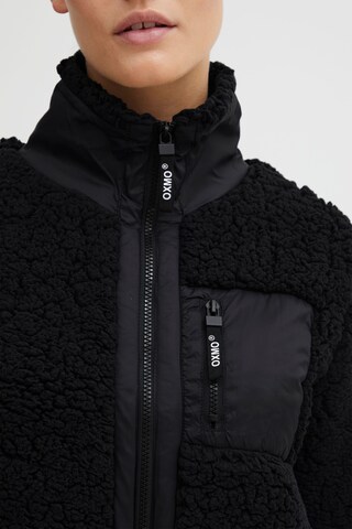 Oxmo Fleece jas 'OXELINE' in Zwart