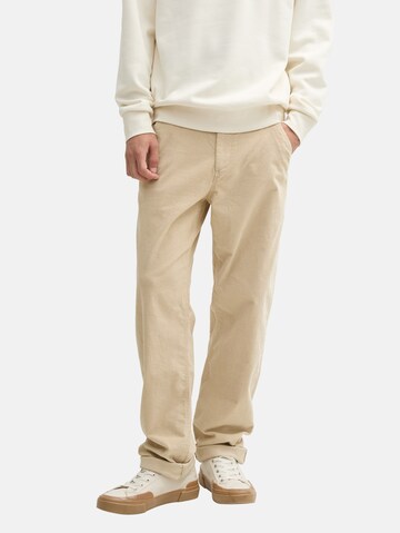 TOM TAILOR DENIM Loose fit Trousers in Beige: front