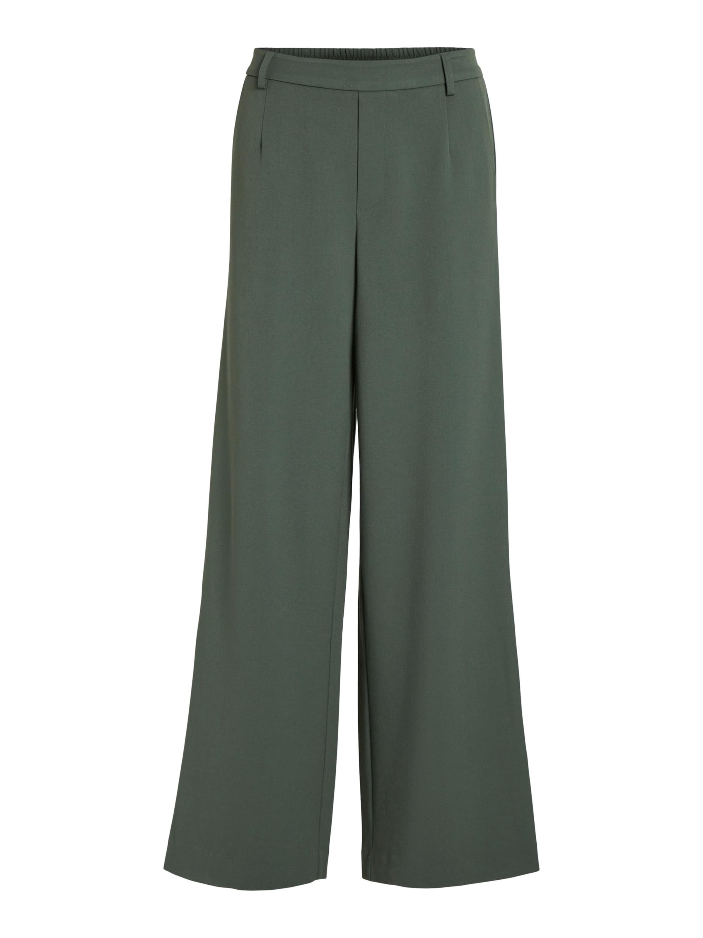 VILA Wide leg Pants 'Varone' in Green: front