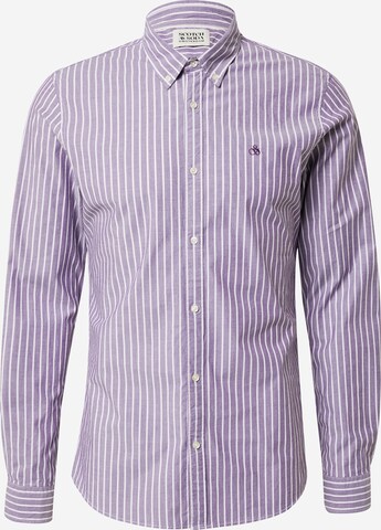 SCOTCH & SODA Button Up Shirt 'Essential' in Purple: front