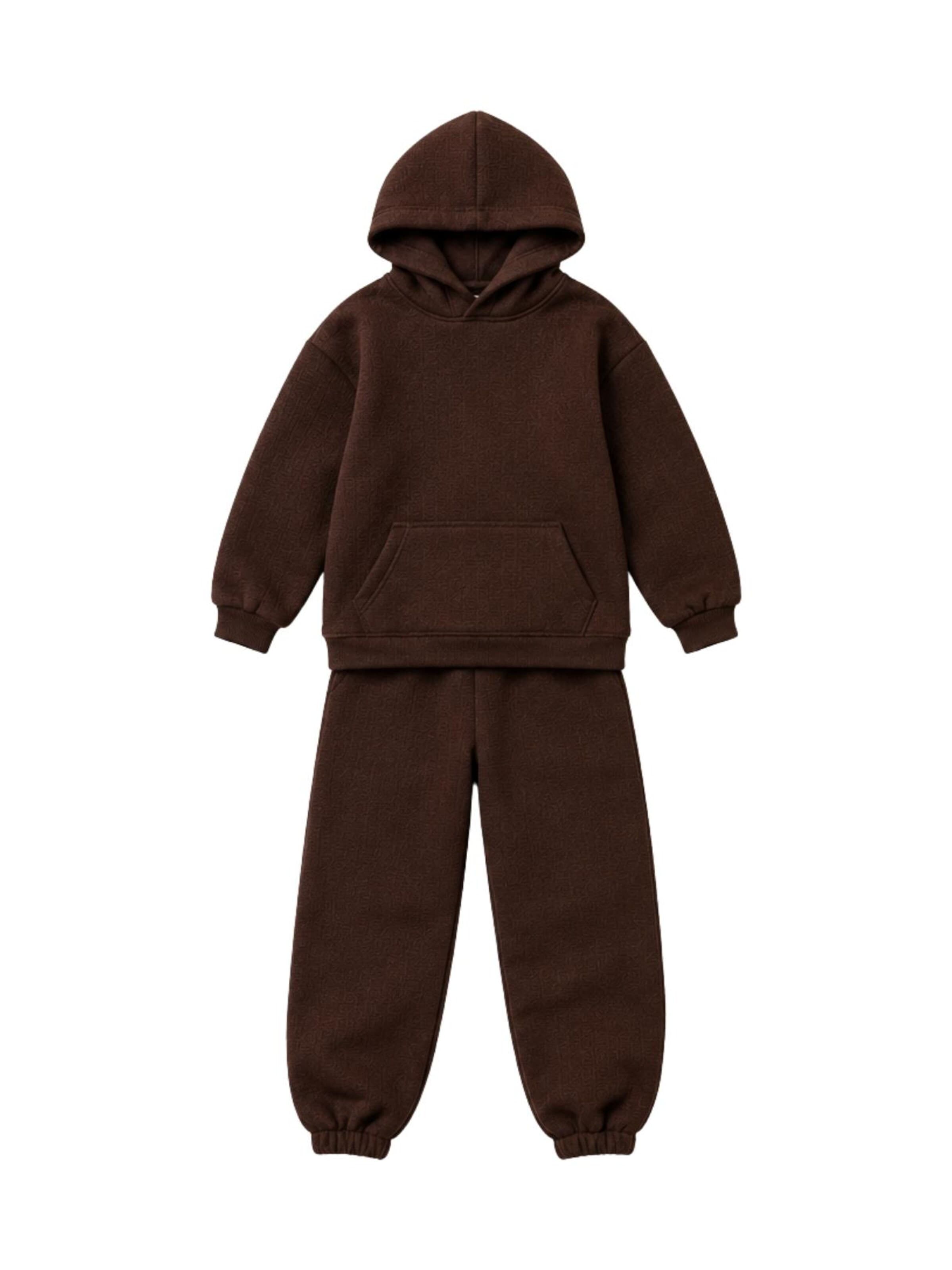 LOUIS LECLER Joggingpak 'Miray' in Bruin: voorkant