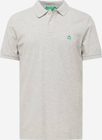 UNITED COLORS OF BENETTON Poloshirt in graumeliert / grün, Produktansicht