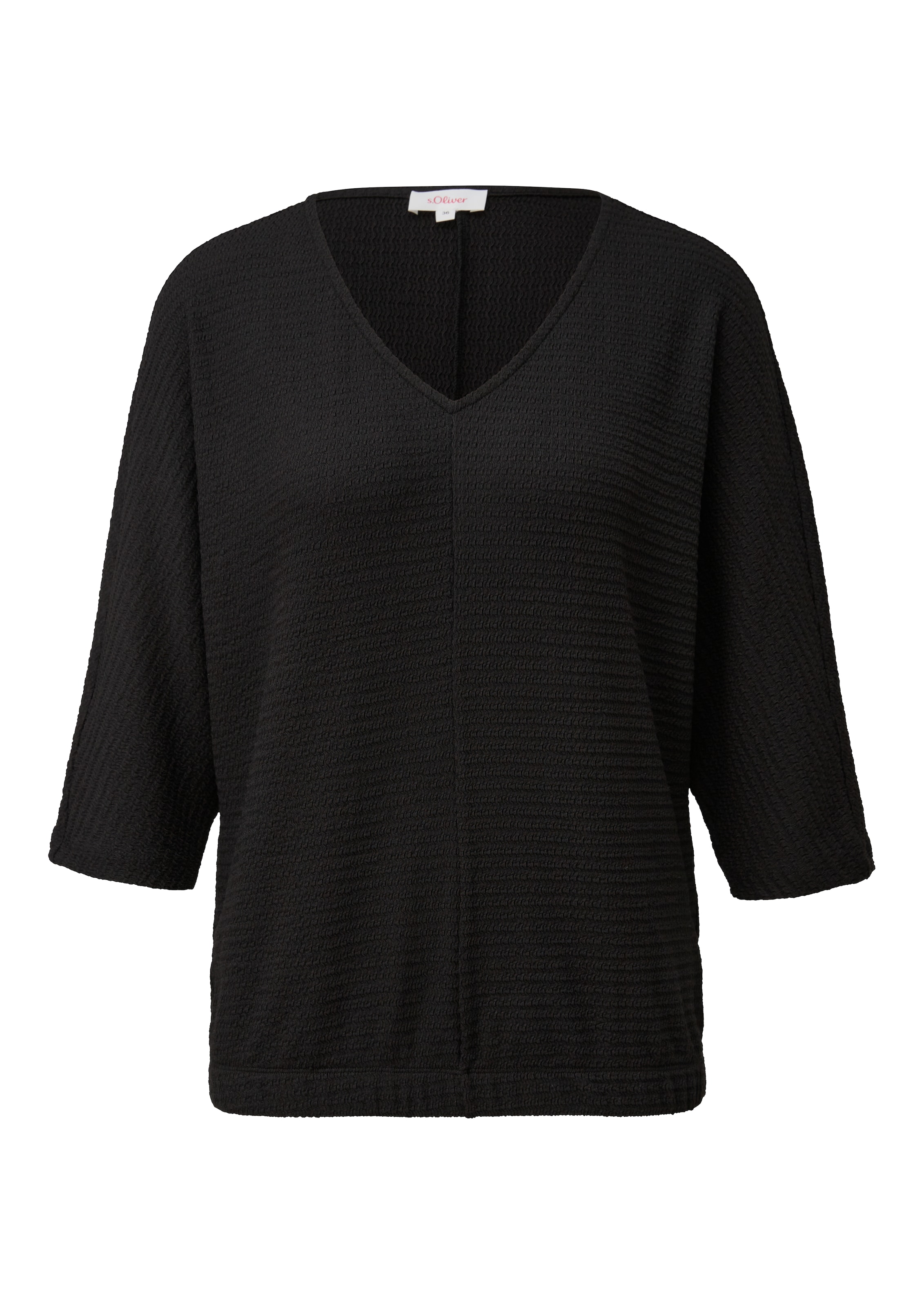 s.Oliver Shirt in Zwart: voorkant