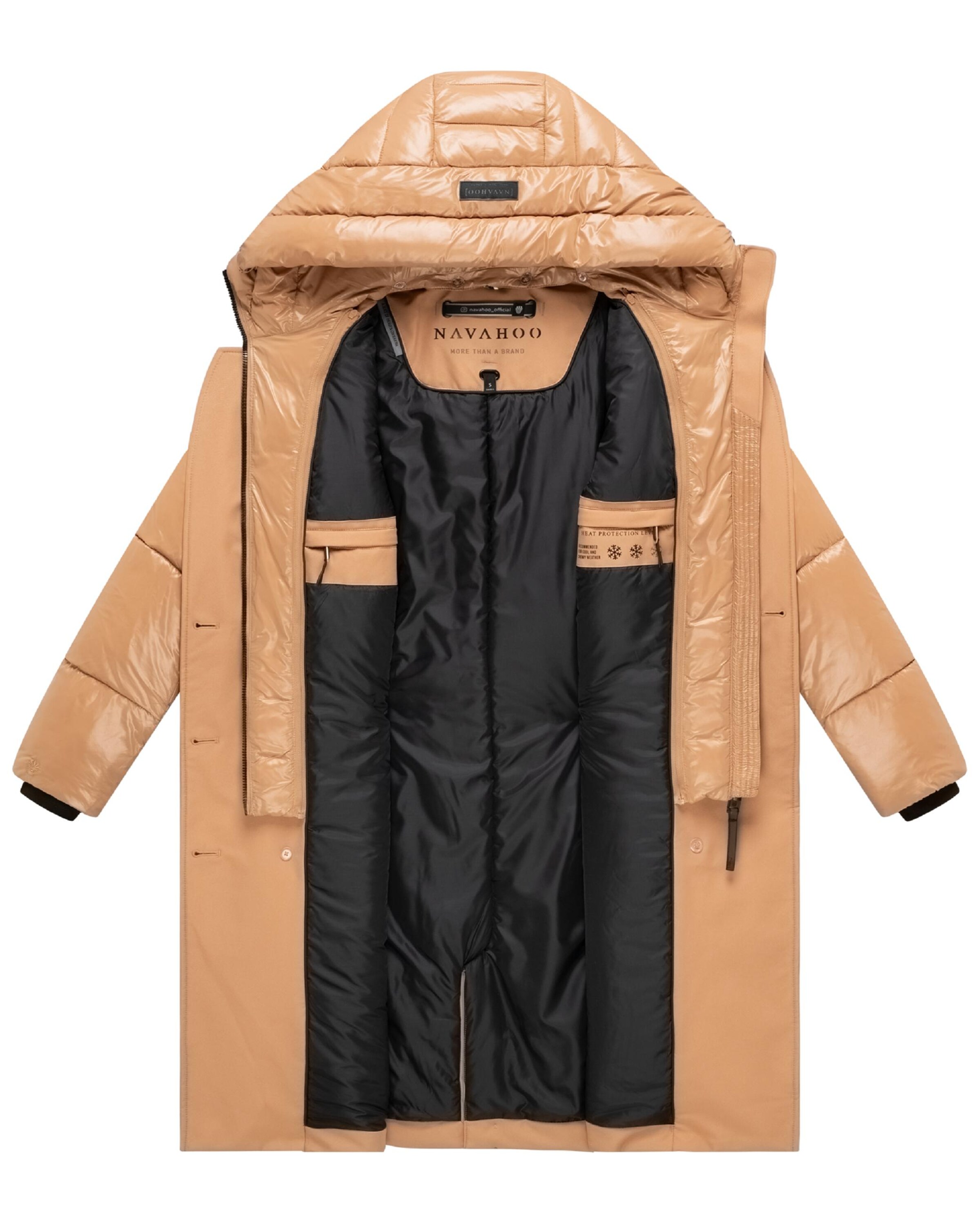 NAVAHOO Winter coat 'City-Glow 14' in Beige