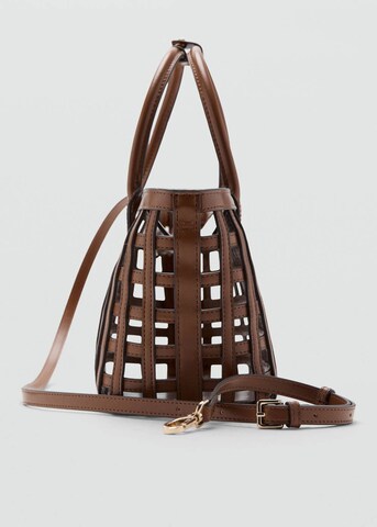 MANGO Handbag 'Cesta' in Brown
