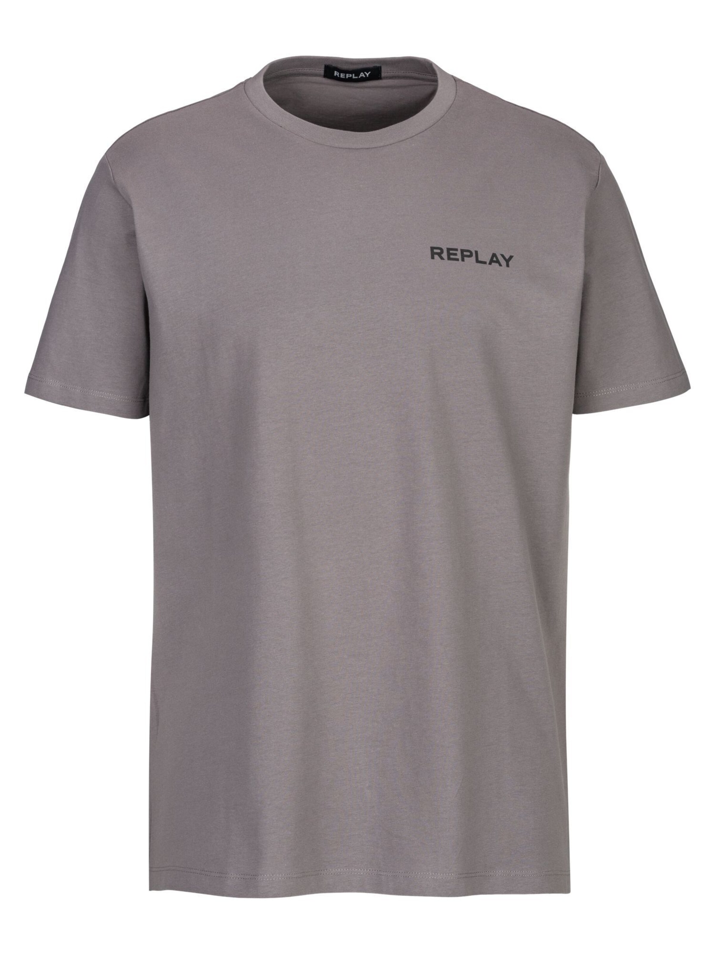 T-Shirt 'Piece' REPLAY en gris : devant