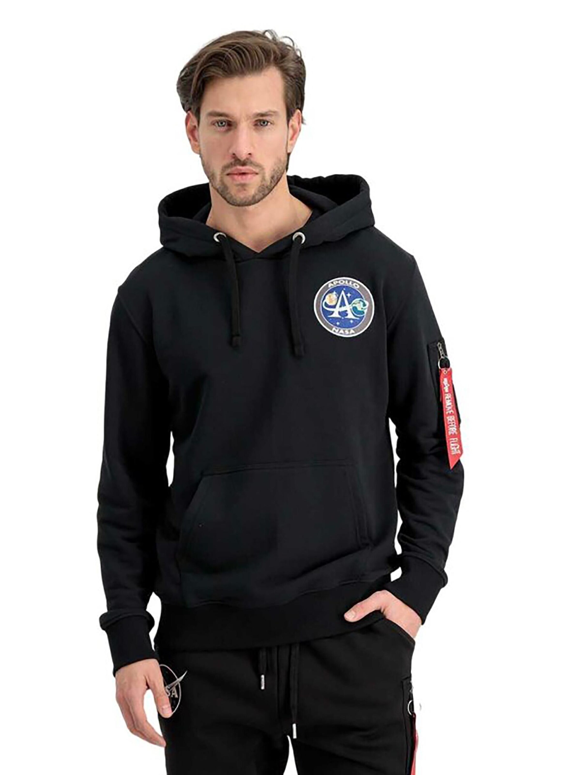 ALPHA INDUSTRIES Sweatshirt 'Apollo Mission'‌‌ in Schwarz