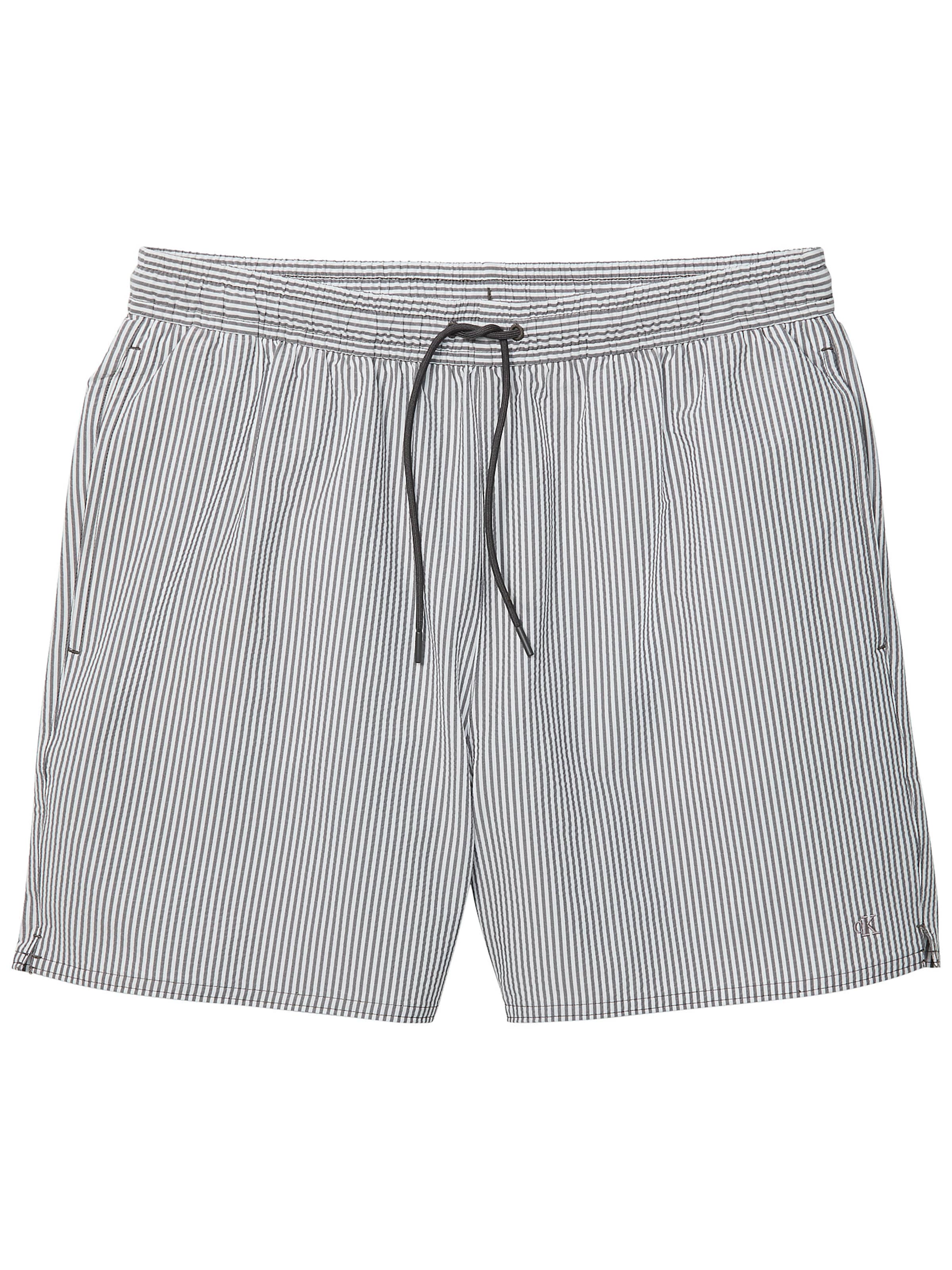 Shorts de bain 'Seersucker' Calvin Klein Swimwear en gris : devant