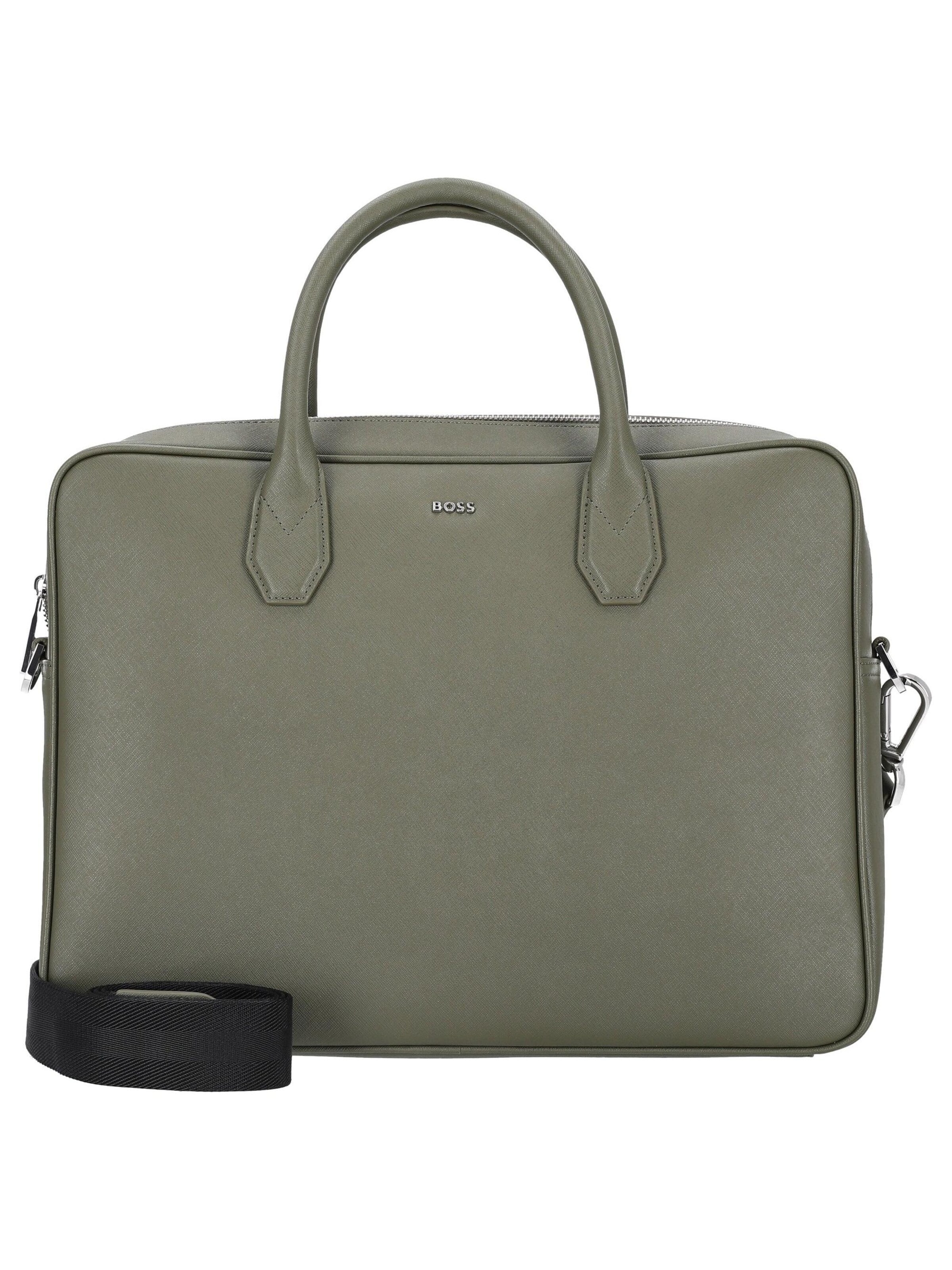 HUGO BOSS Laptop bag 'Northon' in Green: front