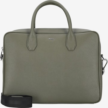 HUGO BOSS Laptop bag 'Northon' in Green: front