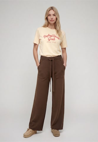 Wide leg Pantaloni di REPLAY in marrone: frontale