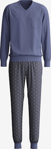 CALIDA Pajamas long 'Relax Imprint' in Blue: front