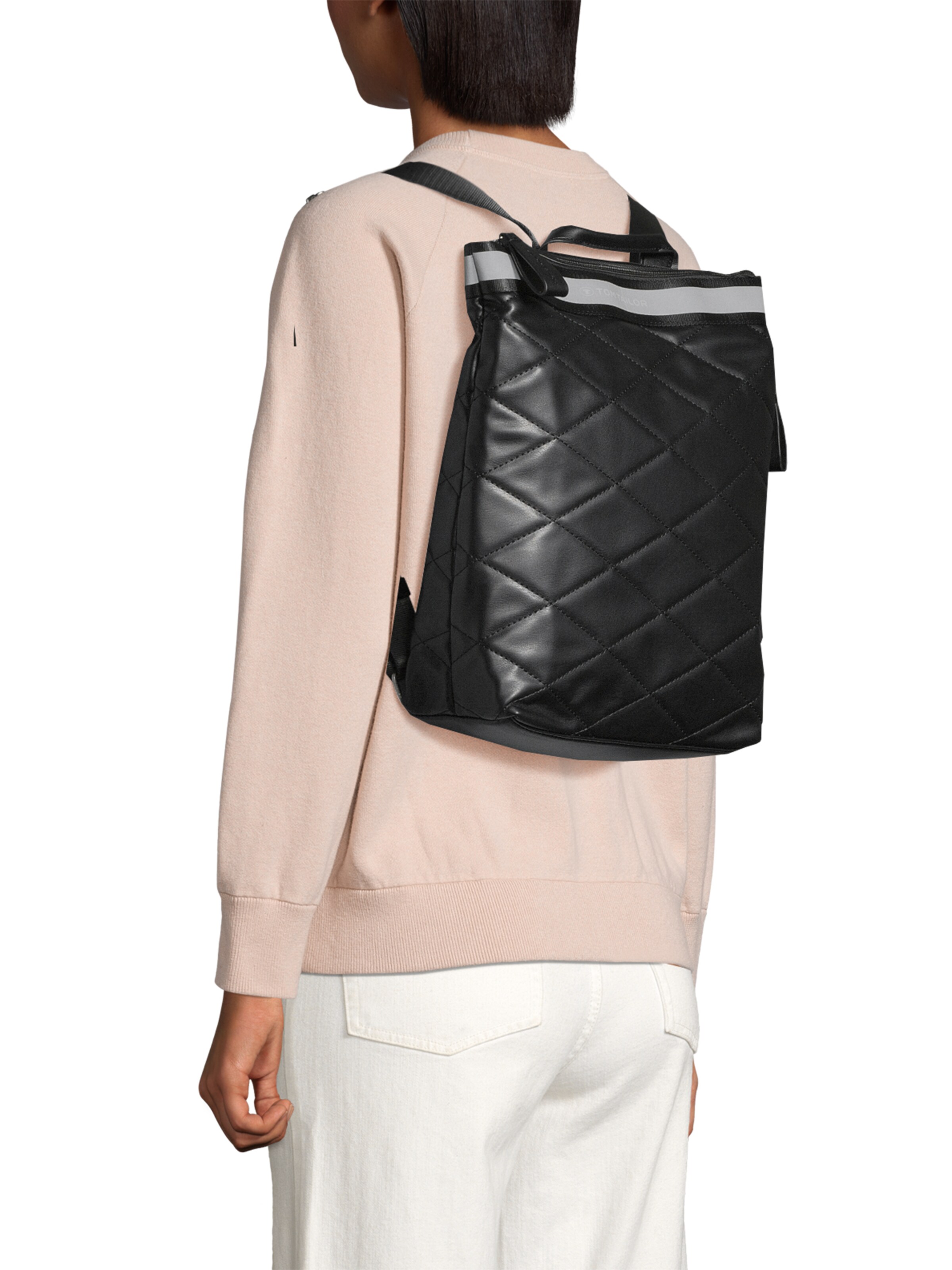 TOM TAILOR Backpack 'Mica' in Black