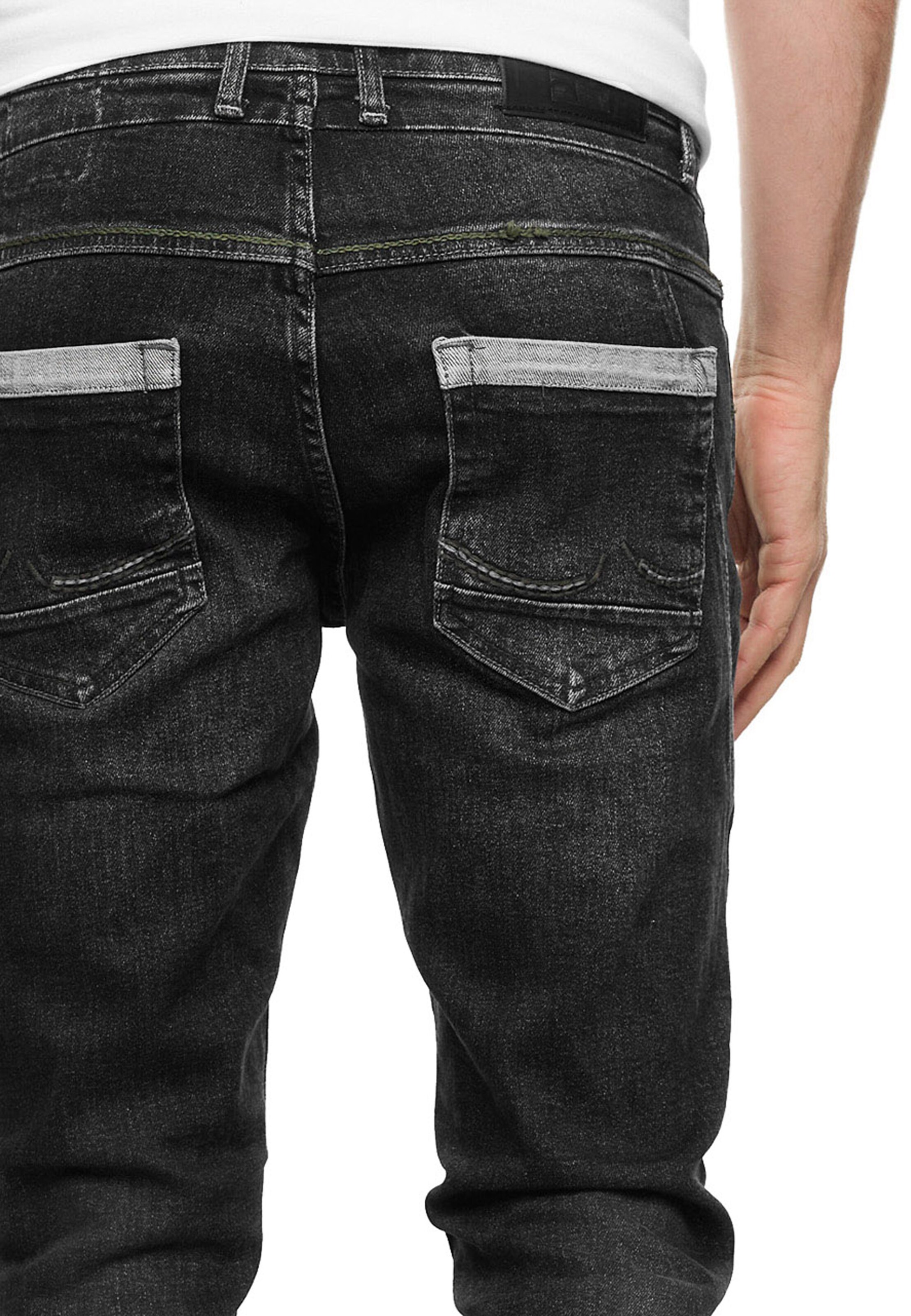 Rusty Neal Slimfit Jeans 'YOKOTE' in Zwart
