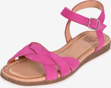 Apple of Eden Strap Sandals 'Irina' in Pink: front